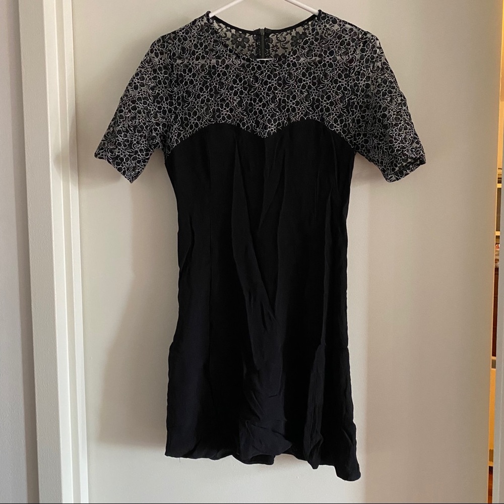 UO Lace Detail Black Dress